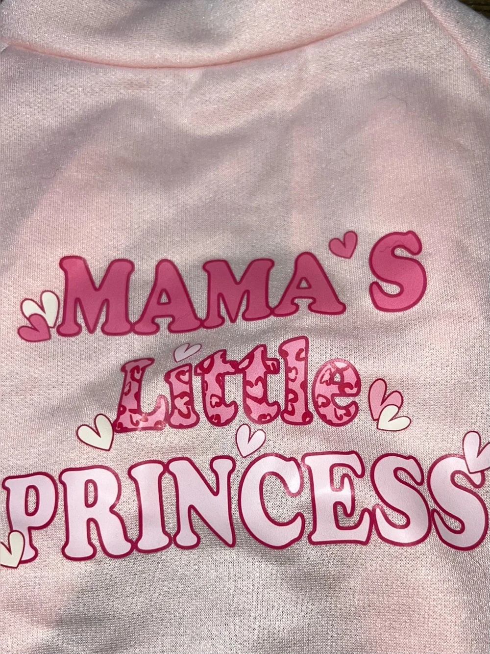 PETSIN Cute Letter Printed Pink Unisex Pet Hoodie For Cats And Dogs - M- NWOT